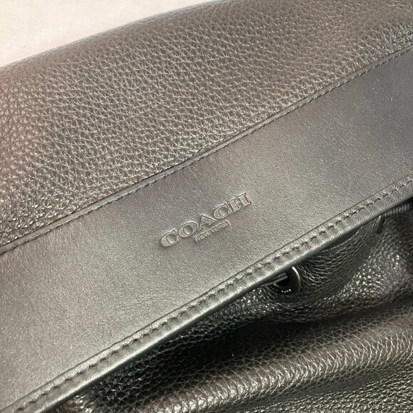 Coach ‘Henry’ Laptop Backpack F72311 Black Pebbled Leather 17" - Picture 3 of 15